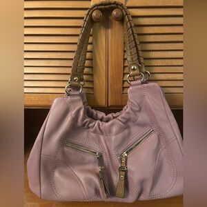 B. Makowsky Purple and Brown Shoulder Bag